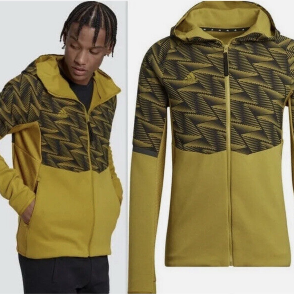 Adidas collection Men's Olive Patterned Jacket
